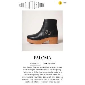 Charlotte Stone Paloma Clog Boots in black